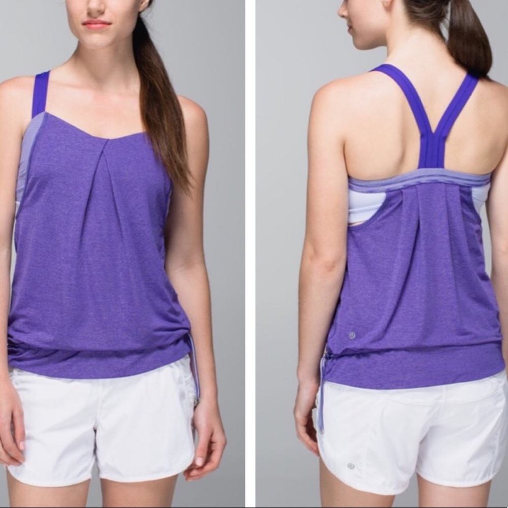 Lululemon Rest Less Tank Top Heathered Berry 6